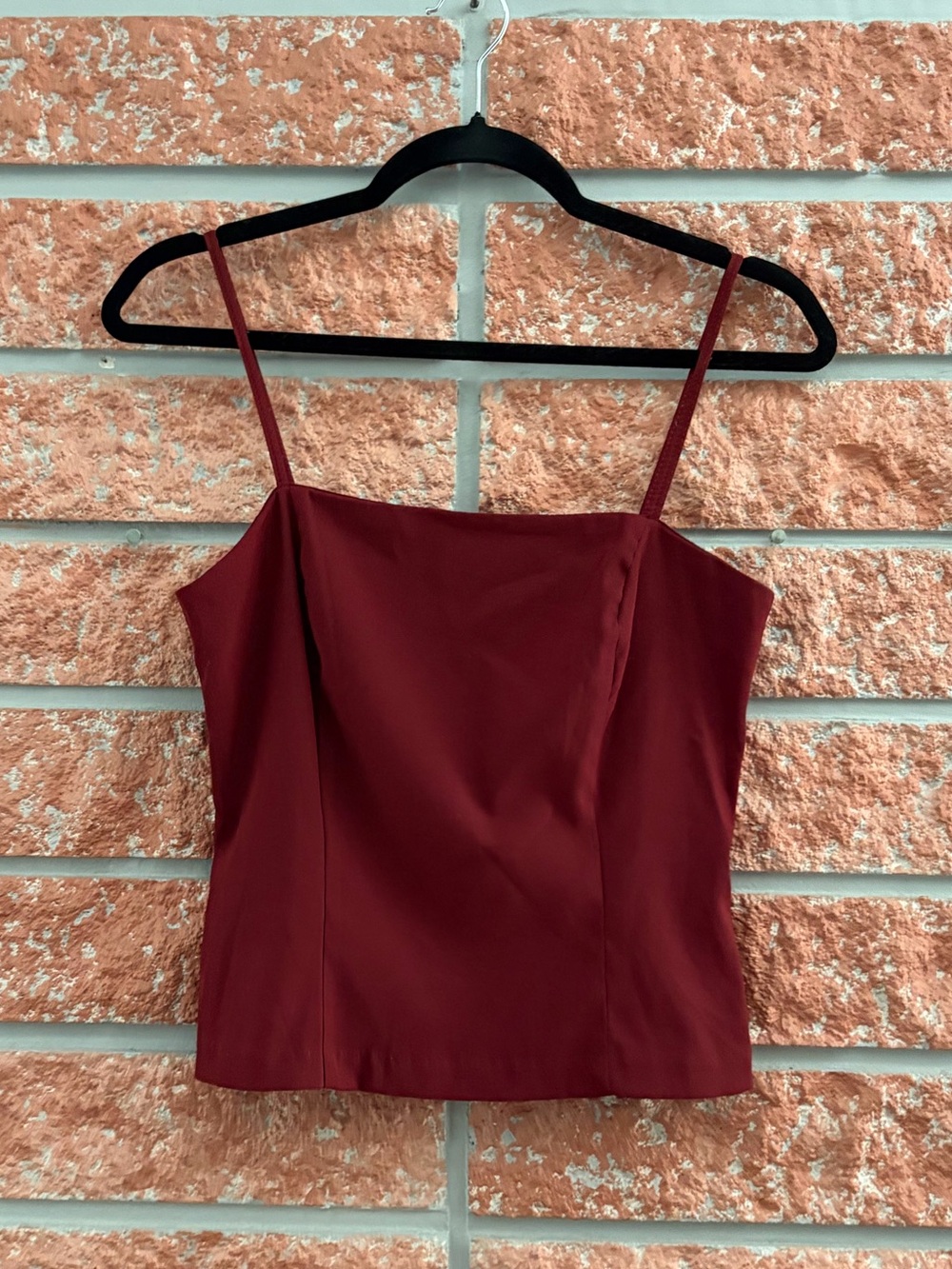 🌟 Vintage Burgundy Spaghetti Strap Top